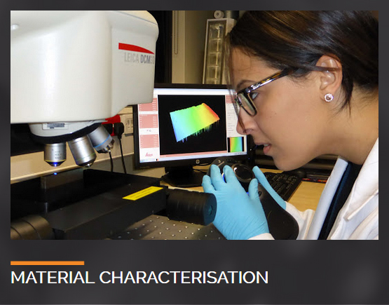 Material characterisation widget.